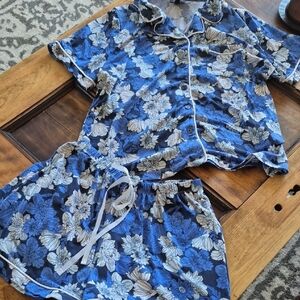 Jones New York Blue Floral Pajama Set